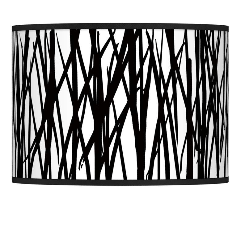 Black Jagged Stripes Giclee Glow Shade 13.5x13.5x10 (Spider)