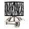 Black Jagged Stripes Giclee Plug-In Swing Arm Wall Lamp