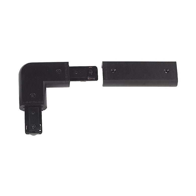 Image 1 Black L-Connector Right for Halo Single Circuit Tracks