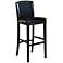 Black Leather with Back 30" High Bar Stool