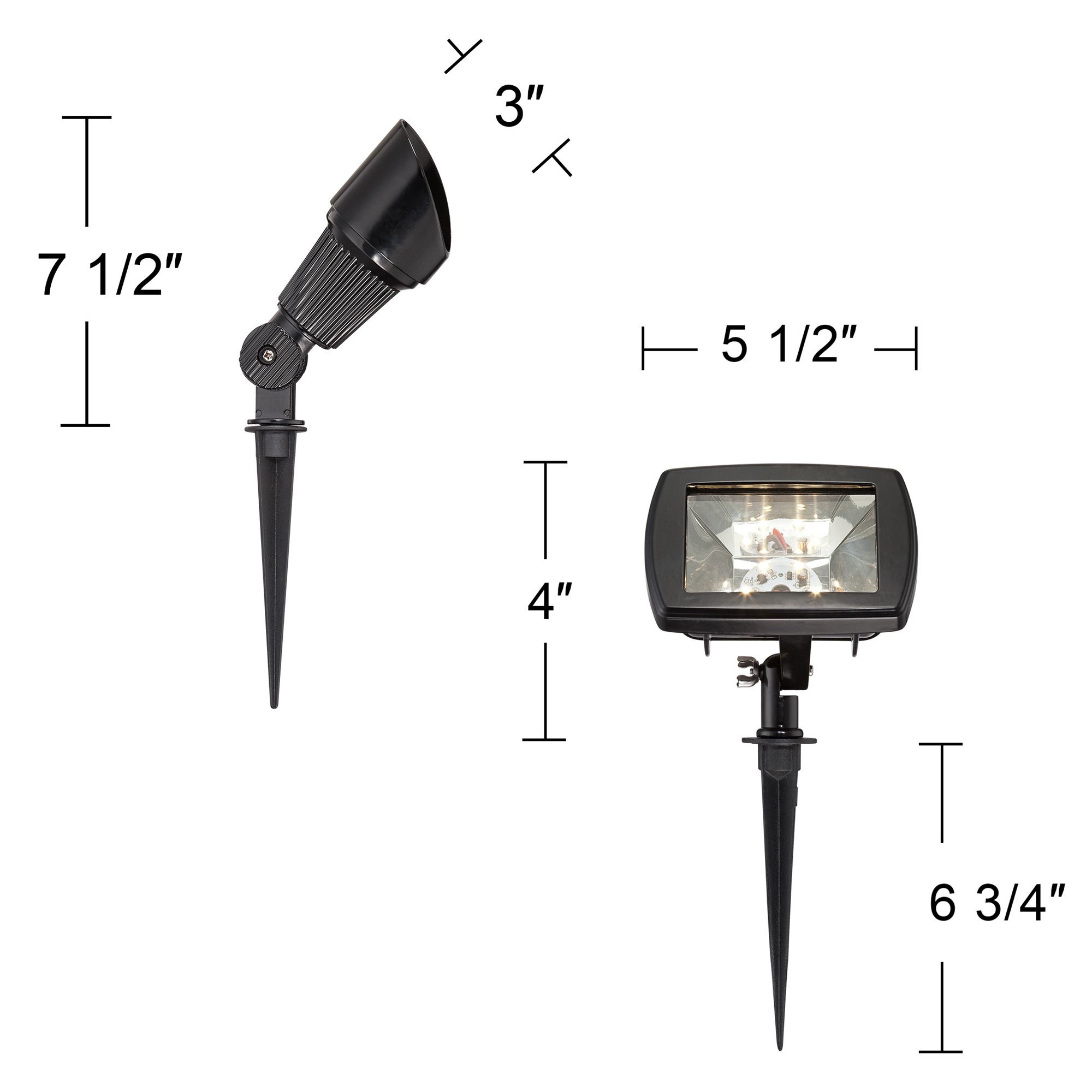 Black LED Bronze Spot and Path Light Landscape Kit