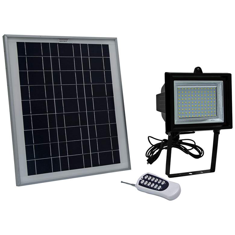 Image 1 Black LED Flood Light with Remote Control