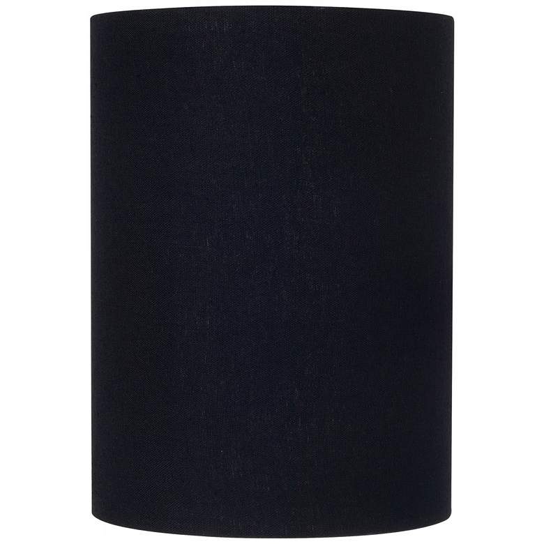 Image 1 Black Linen Cylinder Lamp Shade 8x8x11 (Spider)