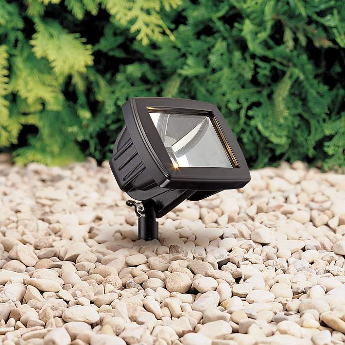 OUR MOST POPULAR LED black landscape lighting hooded flood light low  voltage warm white