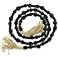 Black Mango Wood Bohemian Garland with Tassel, 80" x 1" x 1"