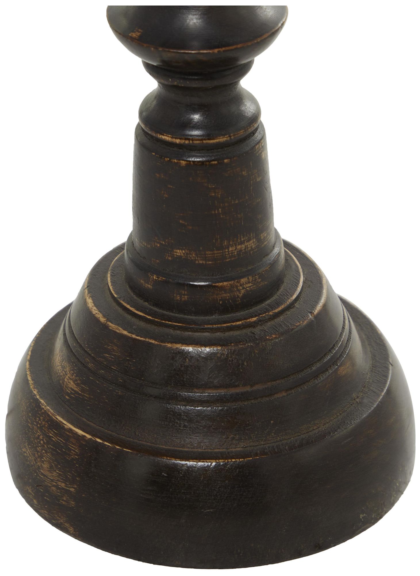 Image 4 Black Mango Wood Farmhouse Candle Holder more views
