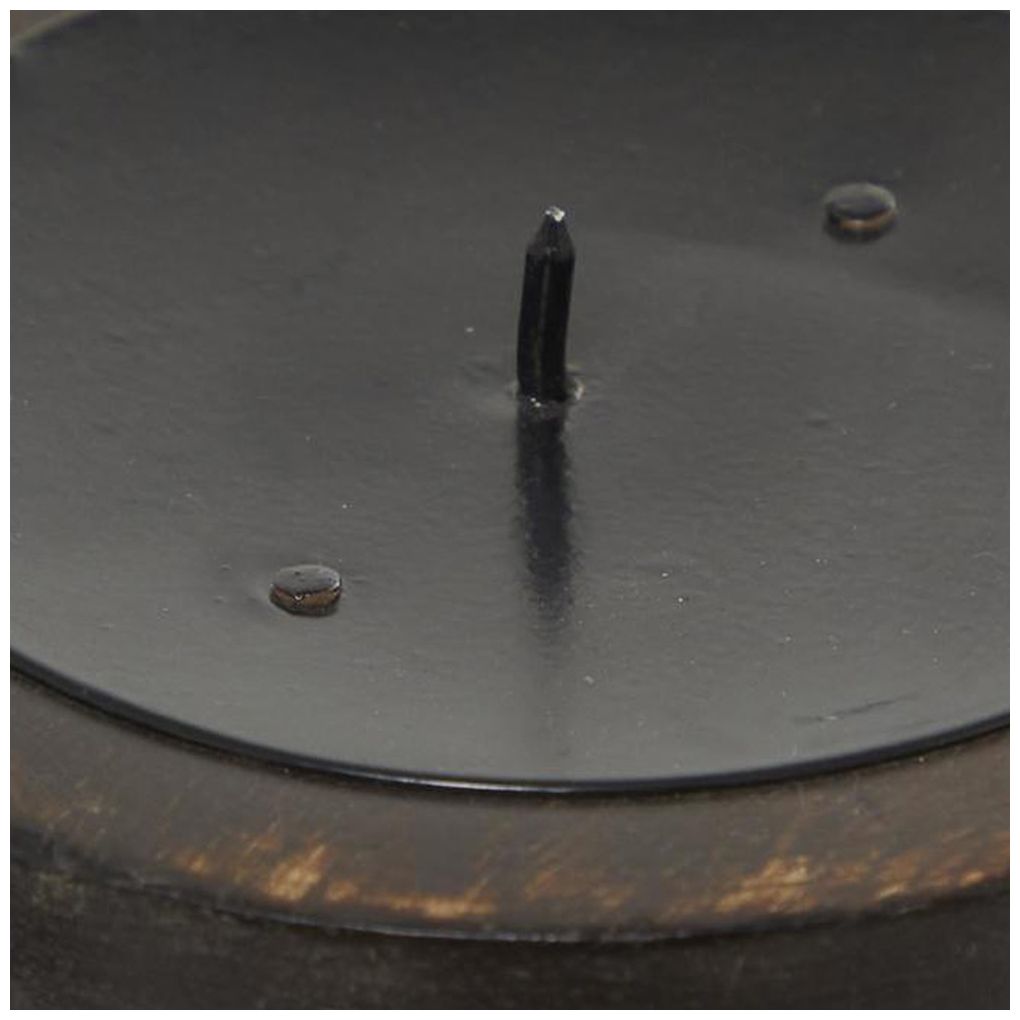 Black Mango Wood Farmhouse Candle Holder