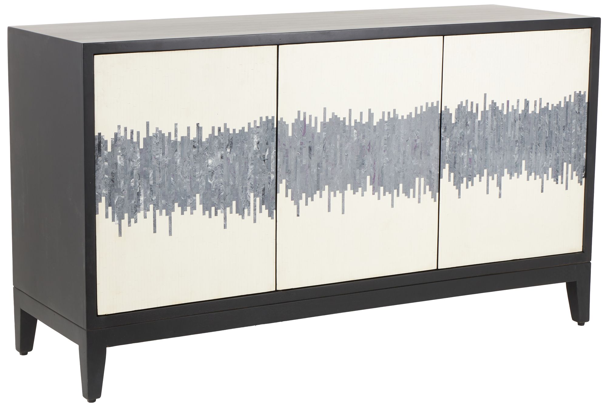 Image 6 Black Mango Wood Modern Sideboard, 60" x 20" x 35" more views