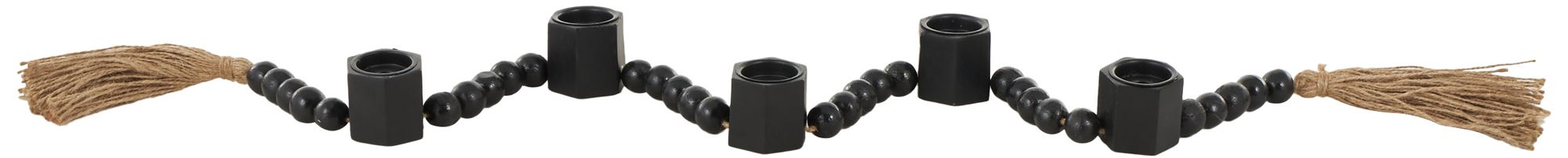 Image 5 Black Mango Wood Traditional Candle Hold more views