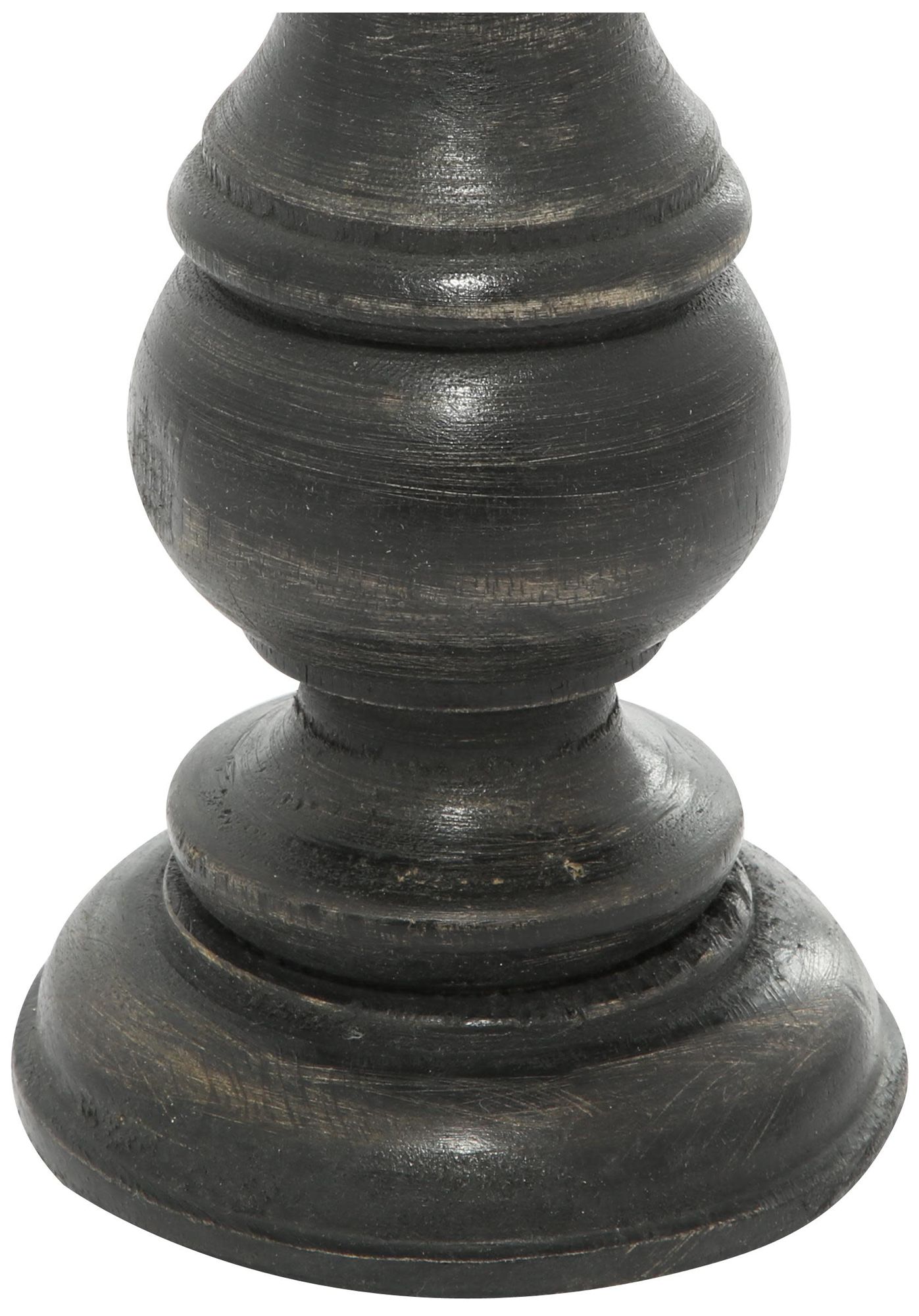 Image 3 Black Mango Wood Traditional Candle Hold more views