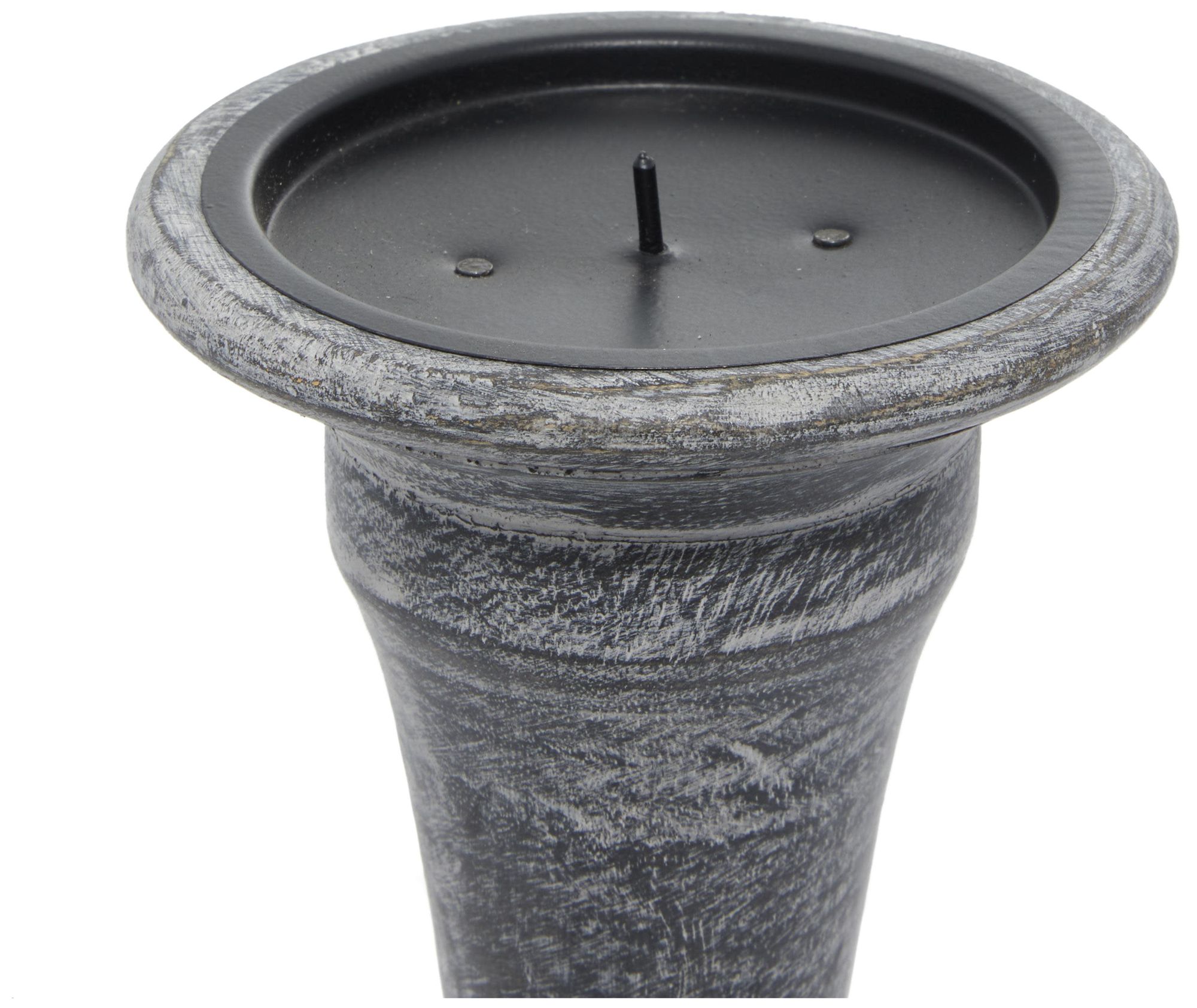 Image 3 Black Mango Wood Traditional Candle Hold more views