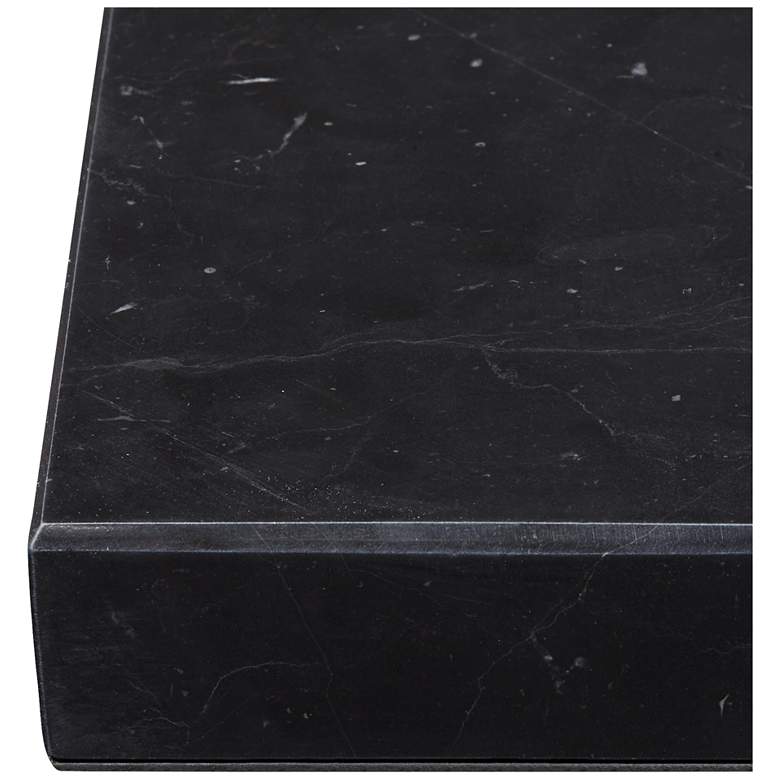 Image 2 Black Marble 8 inch Square x 1 inch High Pedestal Lamp Riser more views
