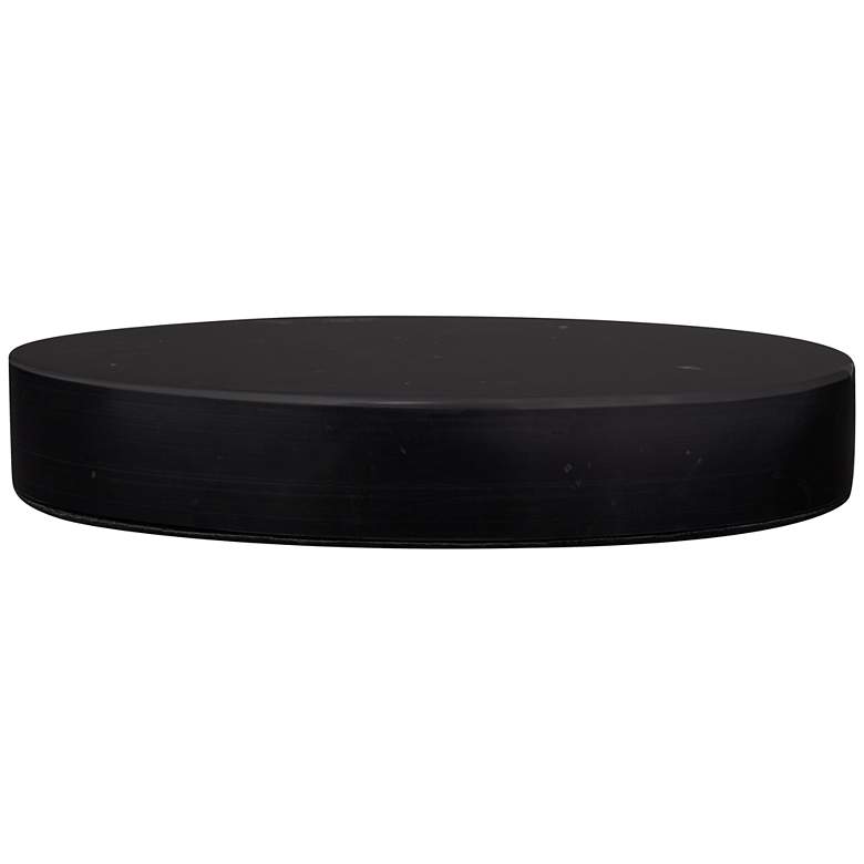 Image 3 Black Marble 8" Wide x 1" High Round Pedestal Lamp Riser more views