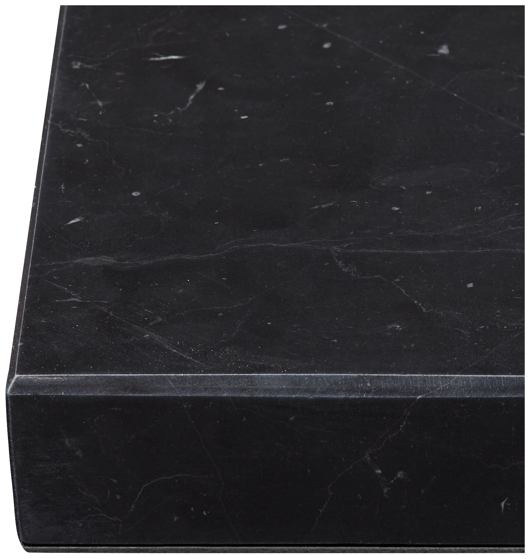 Image 2 Black Marble 8" Square x 1" High Pedestal Lamp Riser more views