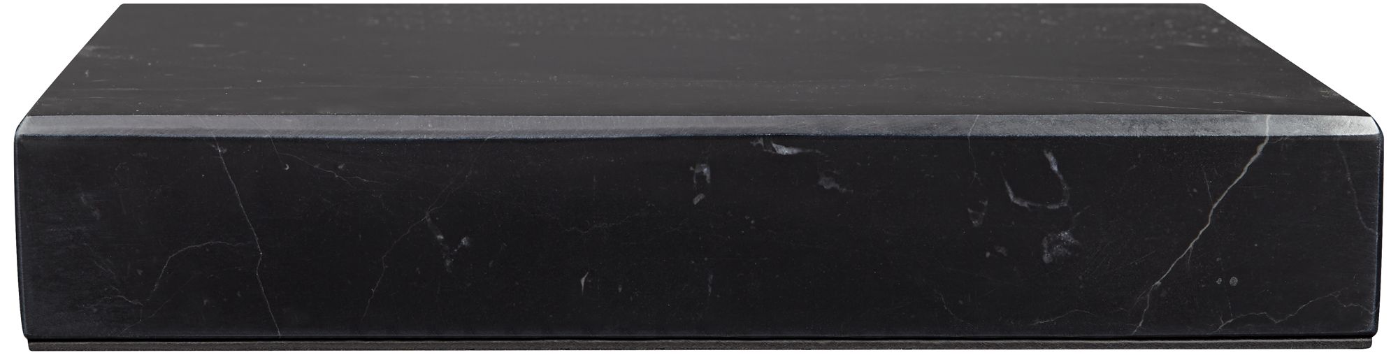 Image 3 Black Marble 8" Square x 1" High Pedestal Lamp Riser more views