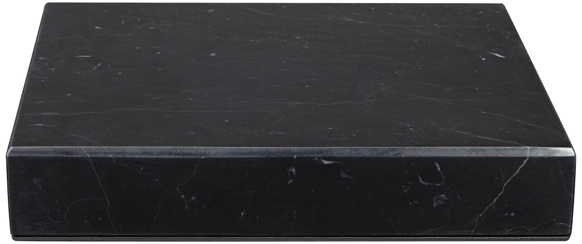 Image 5 Black Marble 8" Square x 1" High Pedestal Lamp Riser more views