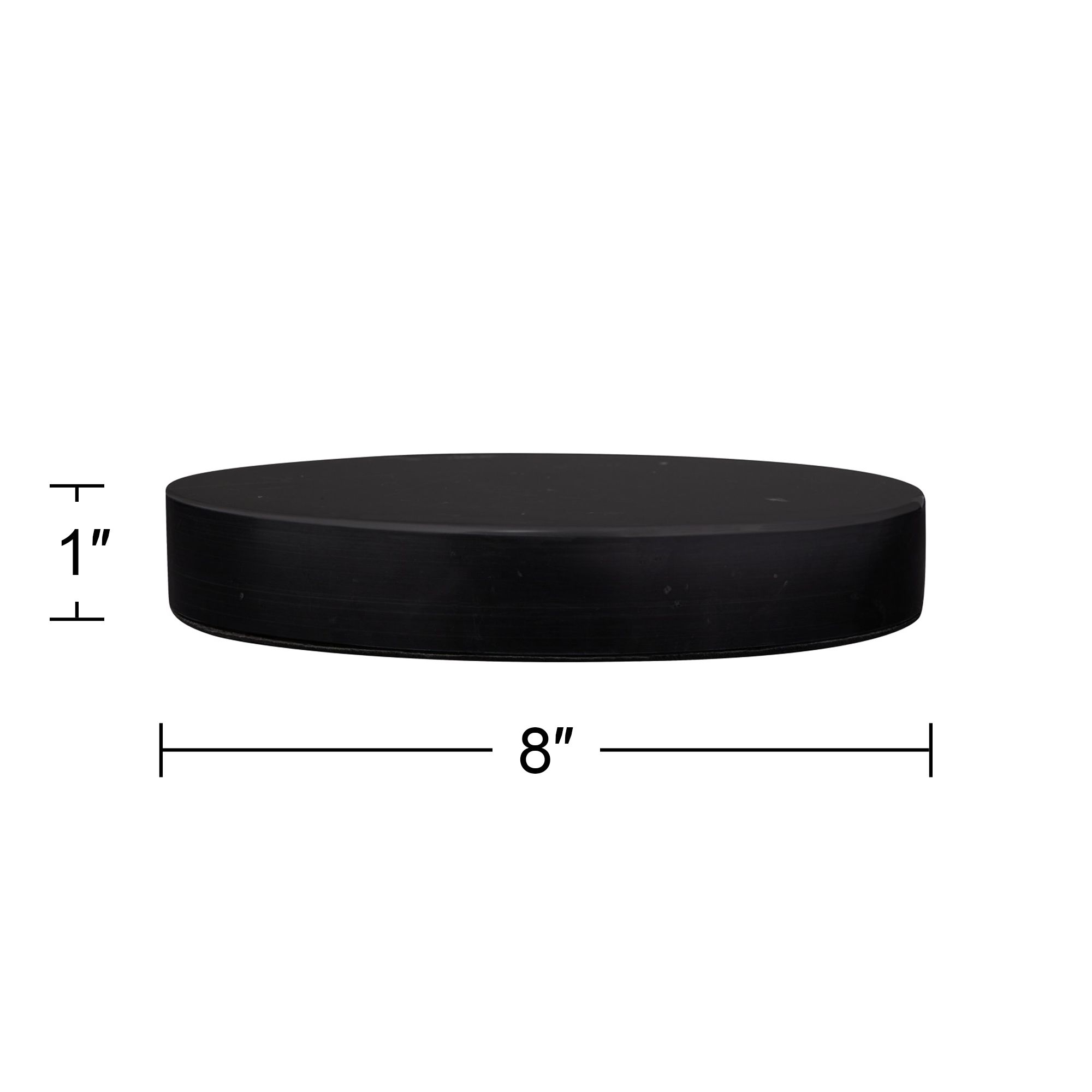 Image 5 Black Marble 8" Wide x 1" High Round Pedestal Lamp Riser more views