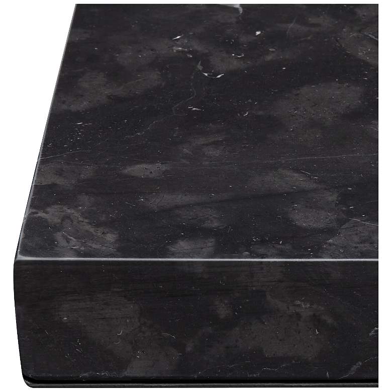 Image 2 Black Marble 9 1/2" x 6 1/2" x 1" Rectangular Lamp Riser more views