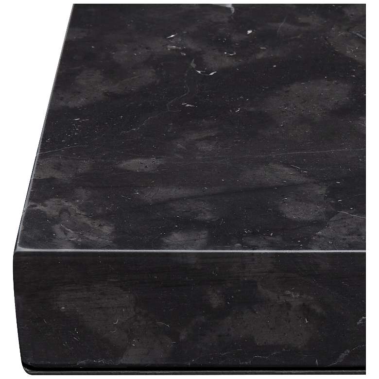 Image 2 Black Marble 9 1/2 inch x 6 1/2 inch x 1 inch Rectangular Lamp Riser more views