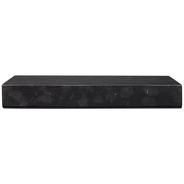 Image 3 Black Marble 9 1/2" x 6 1/2" x 1" Rectangular Lamp Riser more views