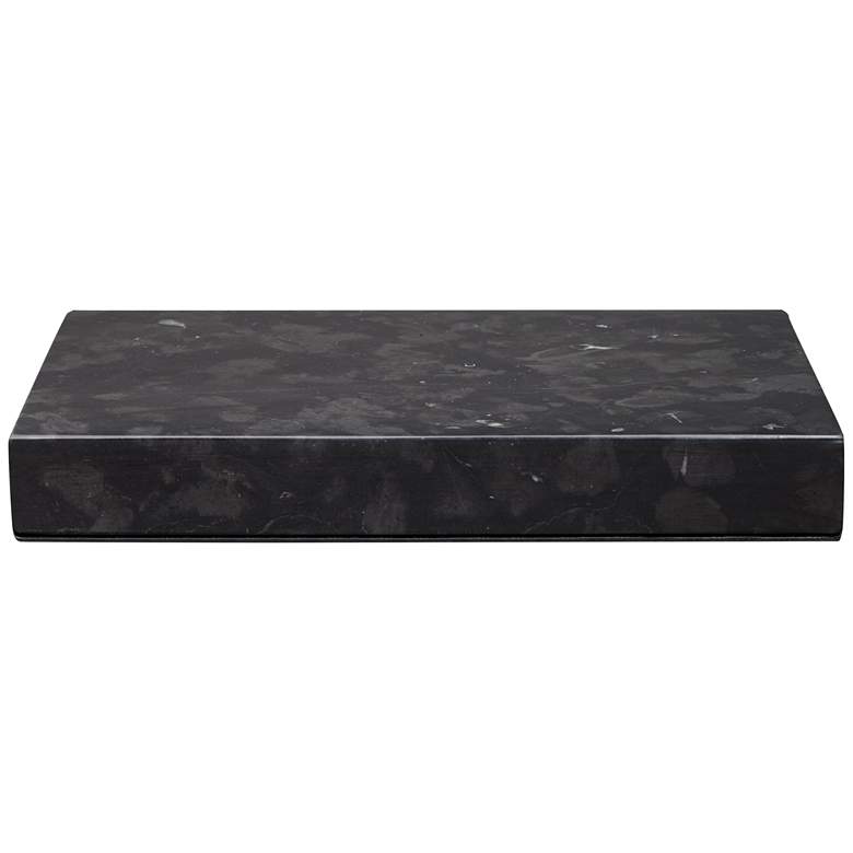 Image 5 Black Marble 9 1/2" x 6 1/2" x 1" Rectangular Lamp Riser more views
