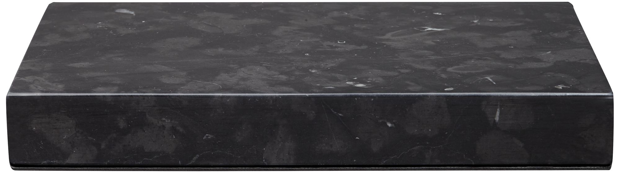 Black Marble 9 1/2" x 6 1/2" x 1" Rectangular Lamp Riser