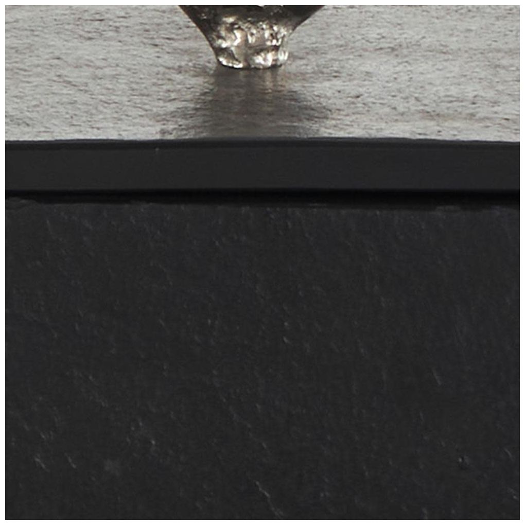 Black Marble Contemporary Box, S/3 9", 7", 6"W