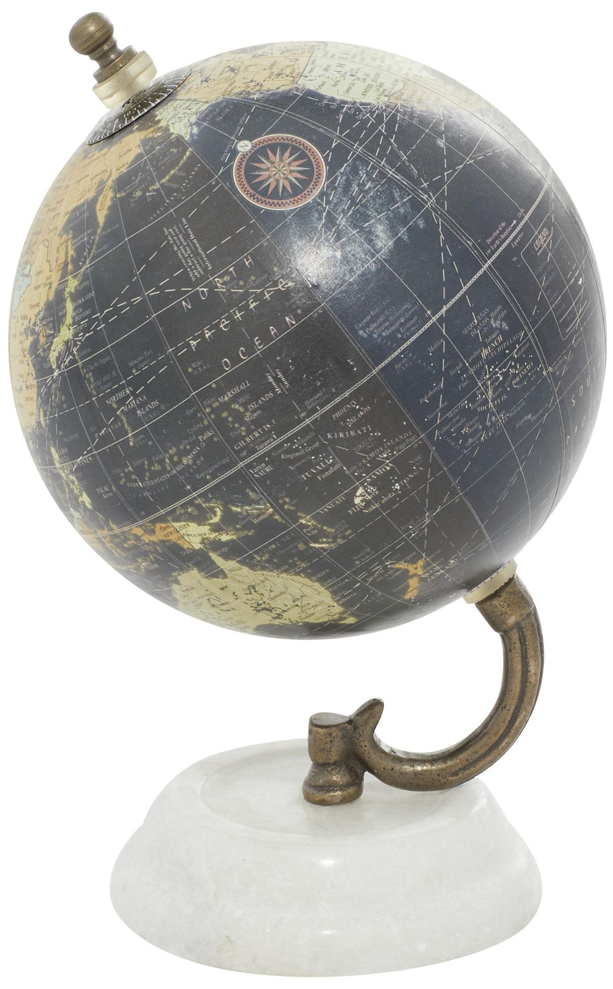 Image 4 Black Marble Modern Globe, 5" x 5" x 8" more views