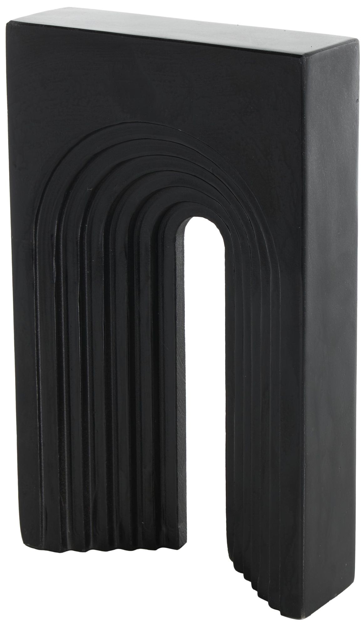 Image 2 Black Marble Modern Sculpture, 7" x 2" x 11"
