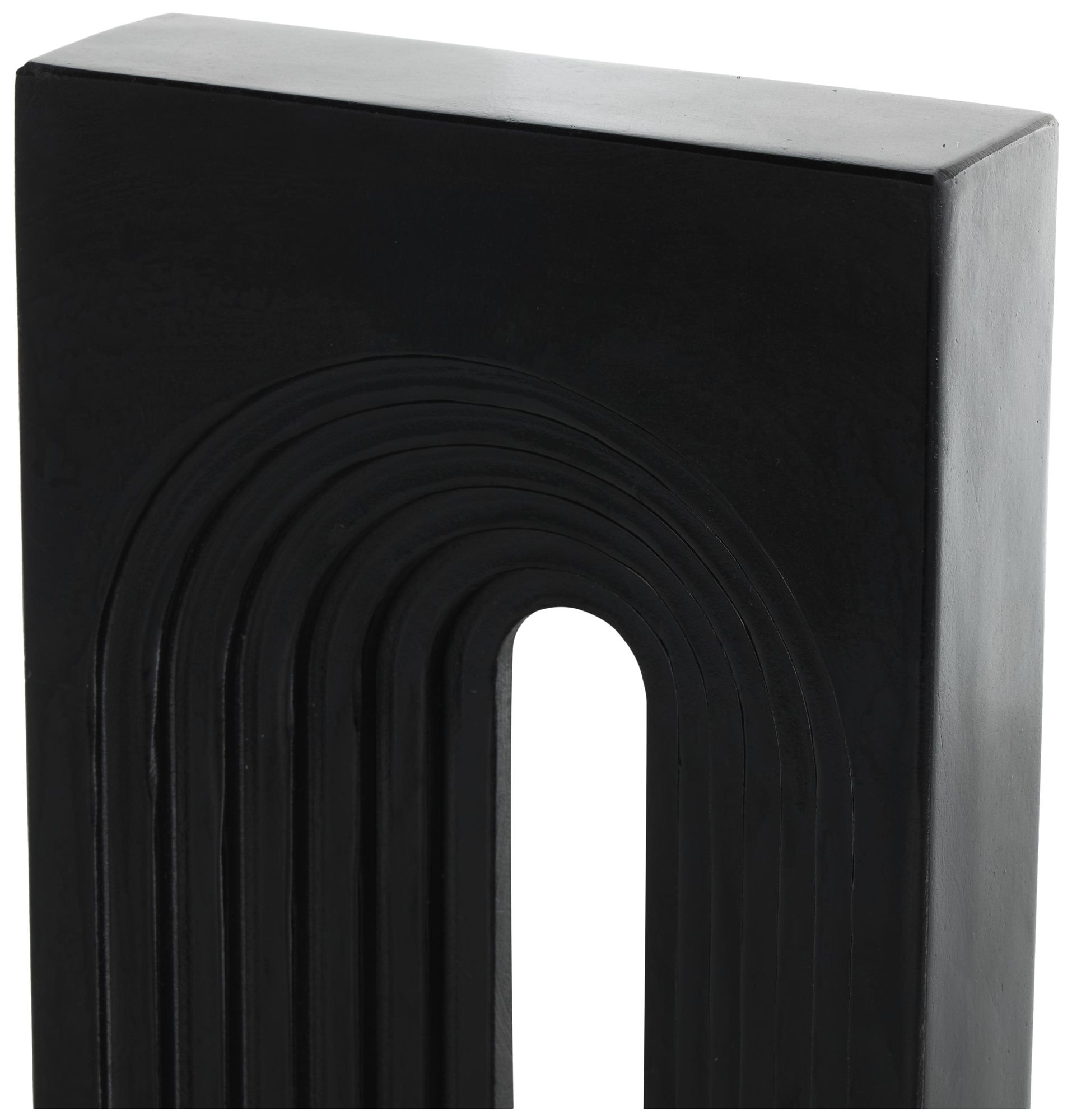 Image 3 Black Marble Modern Sculpture, 7" x 2" x 11" more views