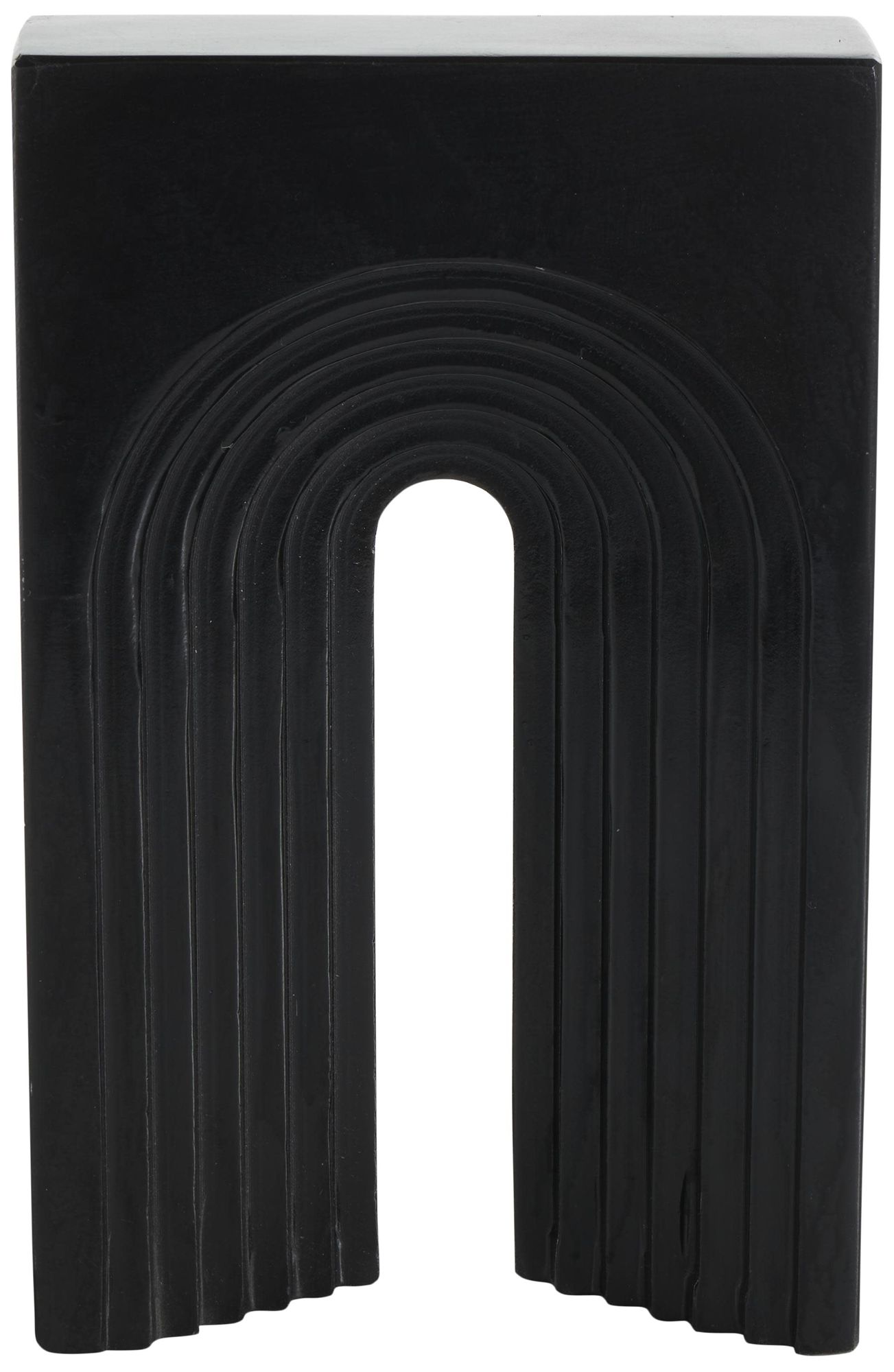 Image 6 Black Marble Modern Sculpture, 7" x 2" x 11" more views