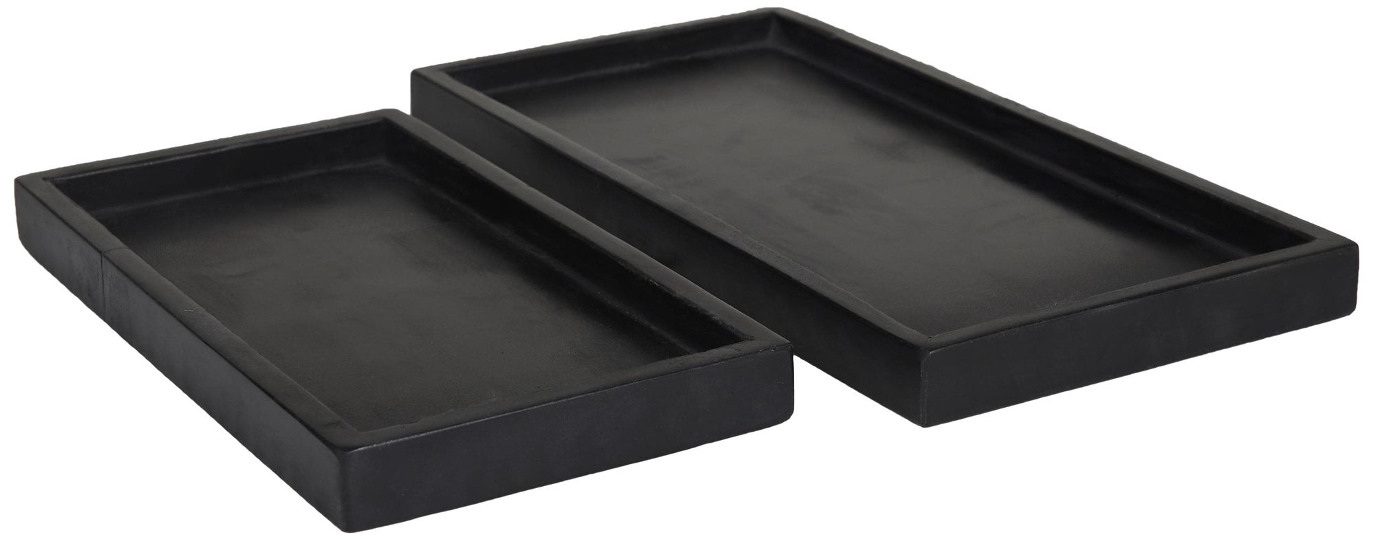 Image 5 Black Marble Modern Tray, S/2 14", 11"W more views