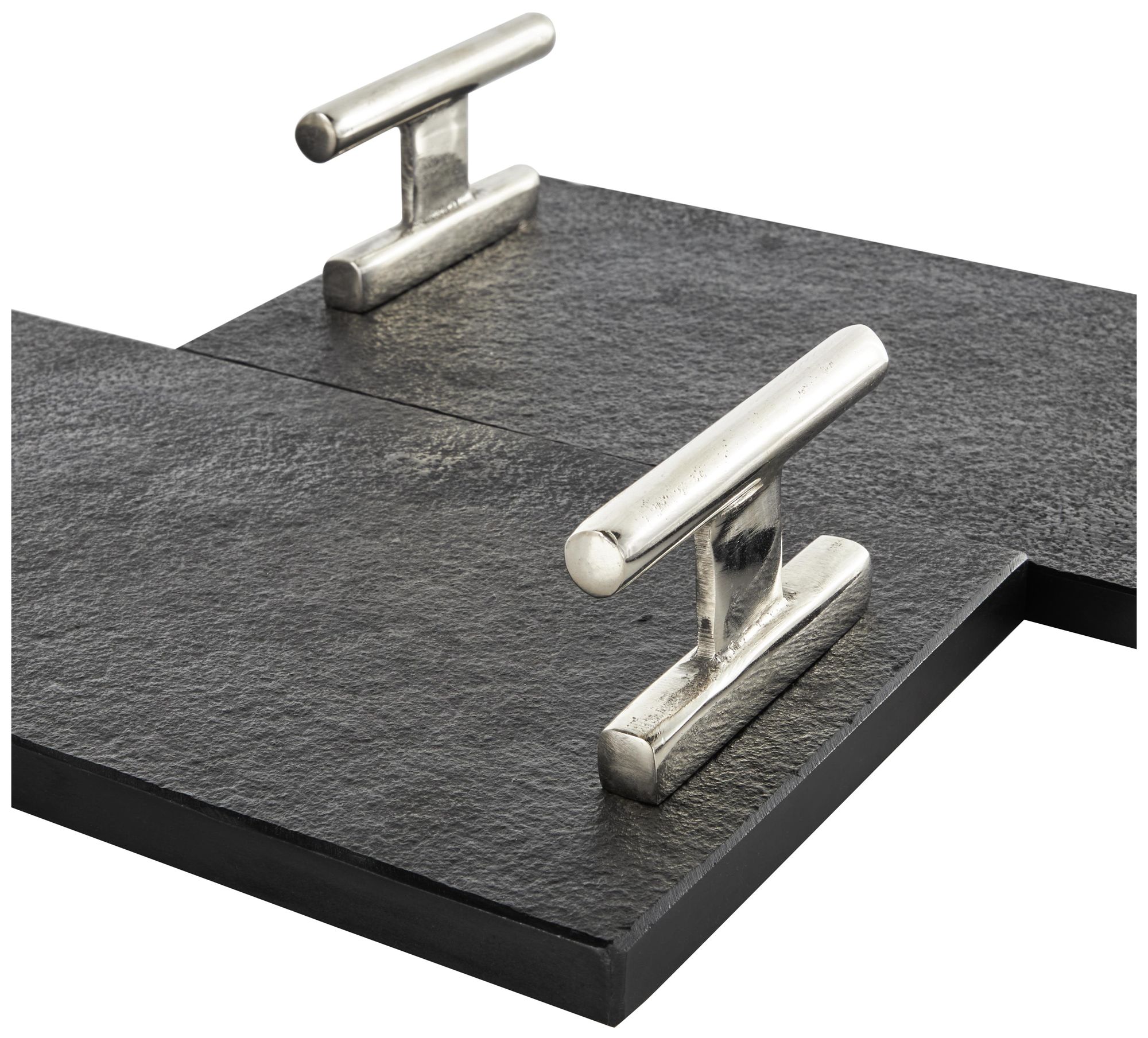 Image 4 Black Marble Modern Tray, S/2 22", 18"W more views