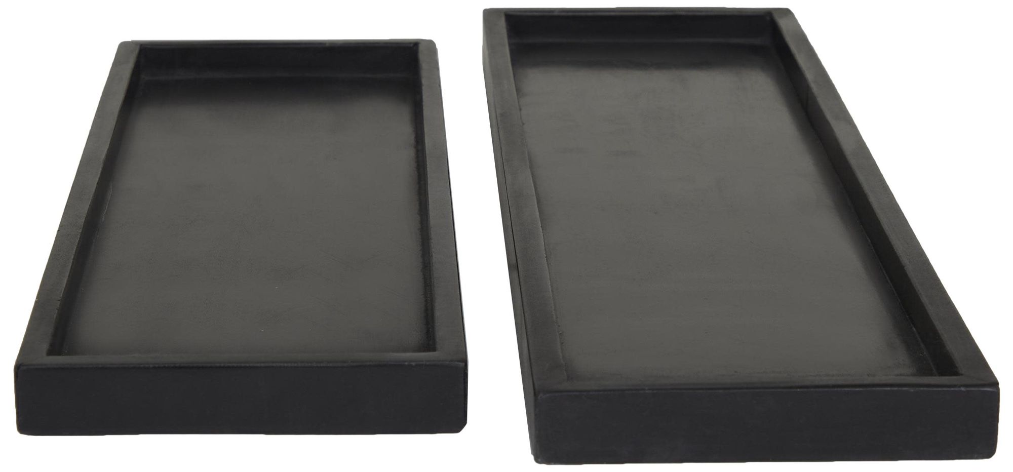 Image 5 Black Marble Modern Tray, S/2 22", 18"W more views