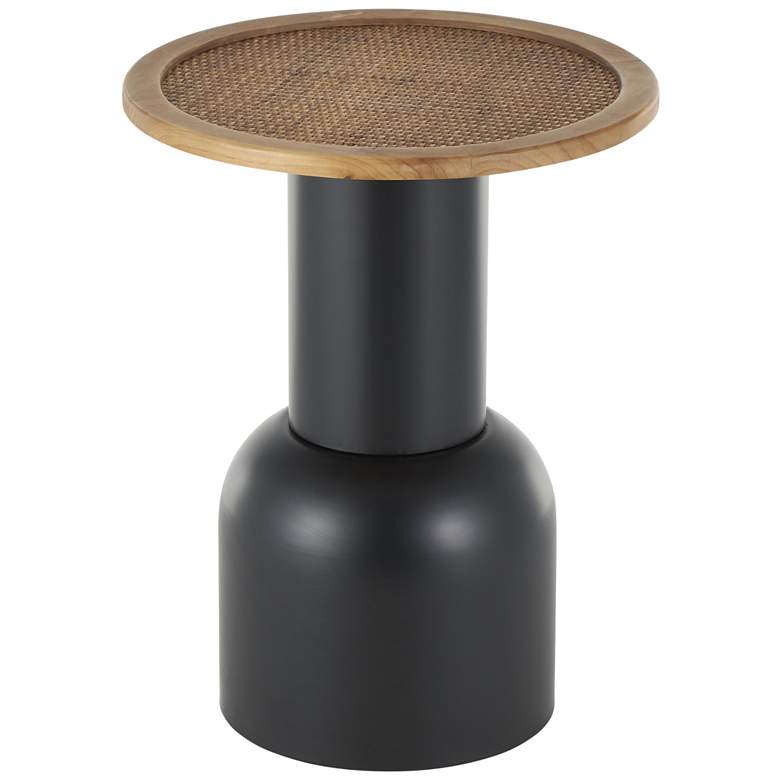 Image 1 Black Metal Bohemian Accent Table, 16" x 16" x 20"