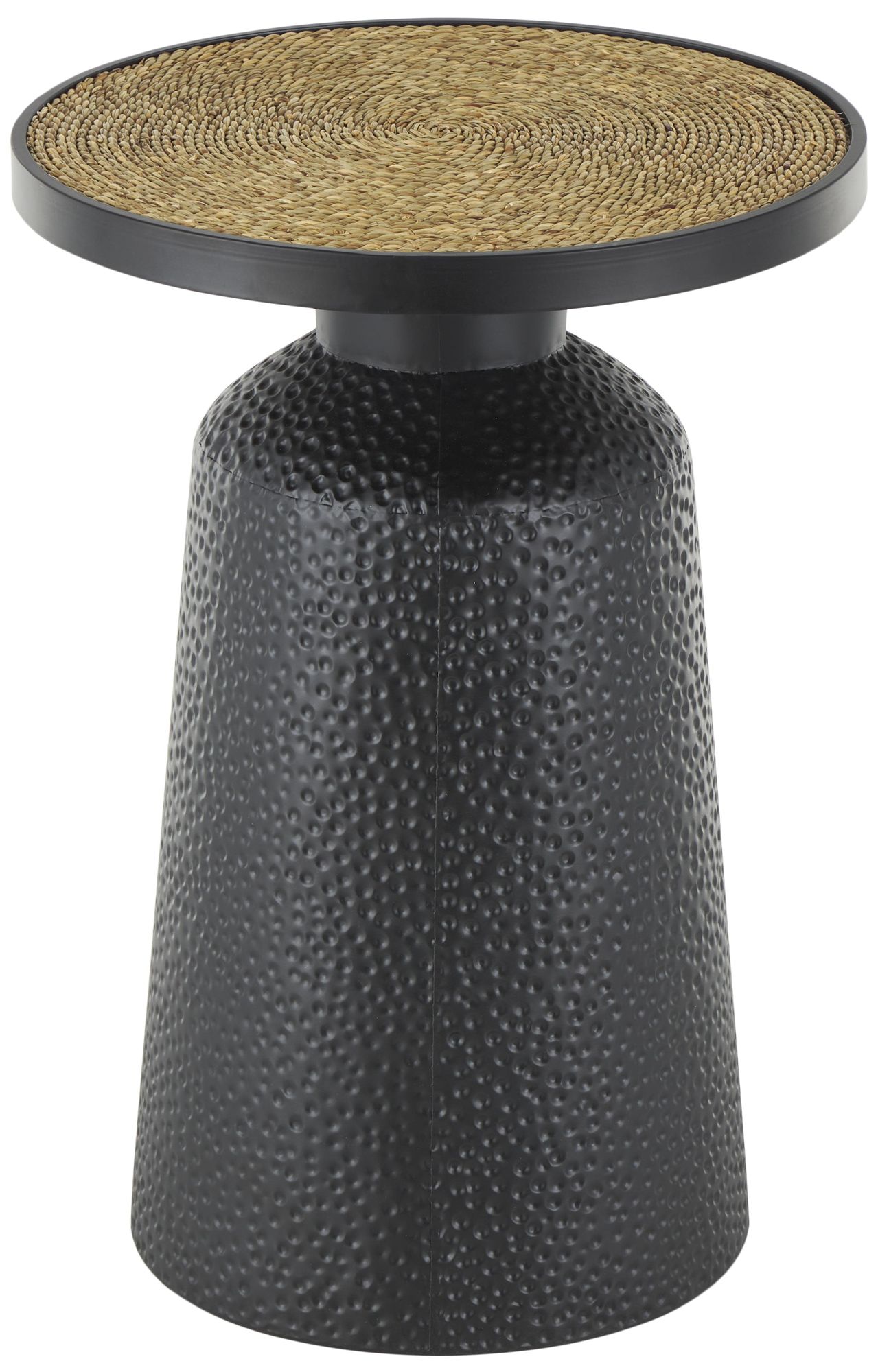 Image 2 Black Metal Bohemian Accent Table, 16" x 16" x 22"