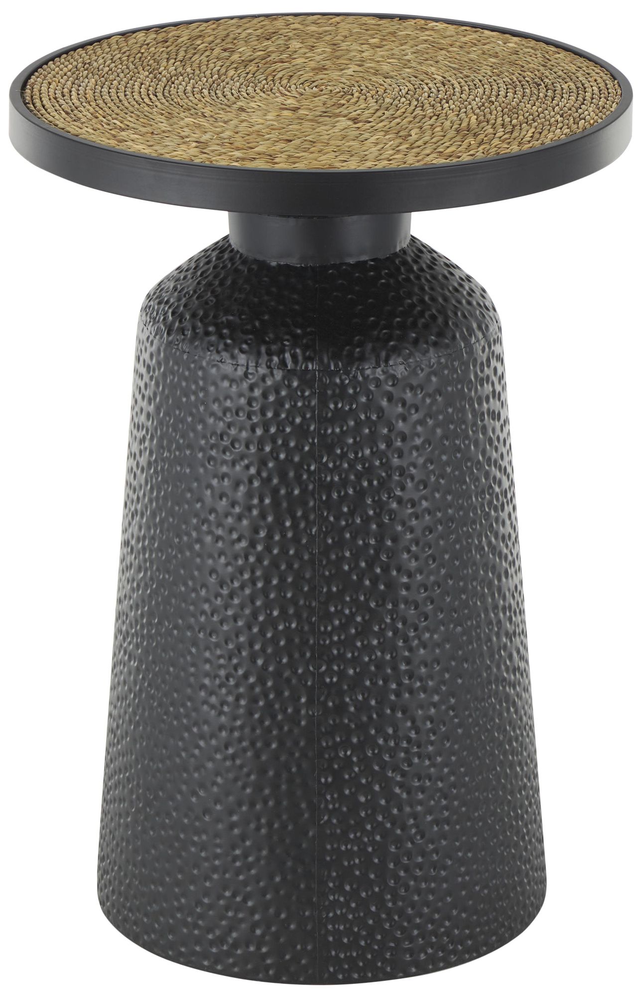 Image 5 Black Metal Bohemian Accent Table, 16" x 16" x 22" more views