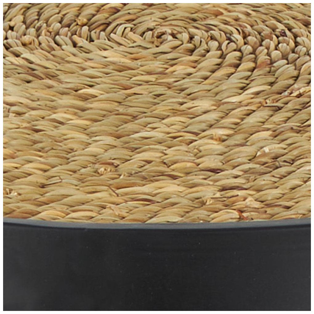 Black Metal Bohemian Accent Table, 16" x 16" x 22"