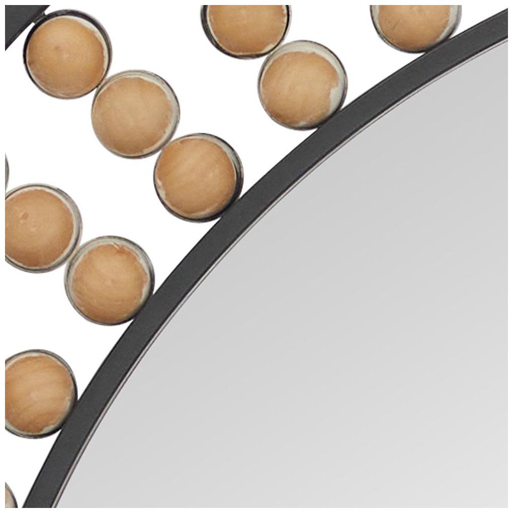 Image 7 Black Metal Bohemian Wall Mirror, 31" x 2" x 31" more views