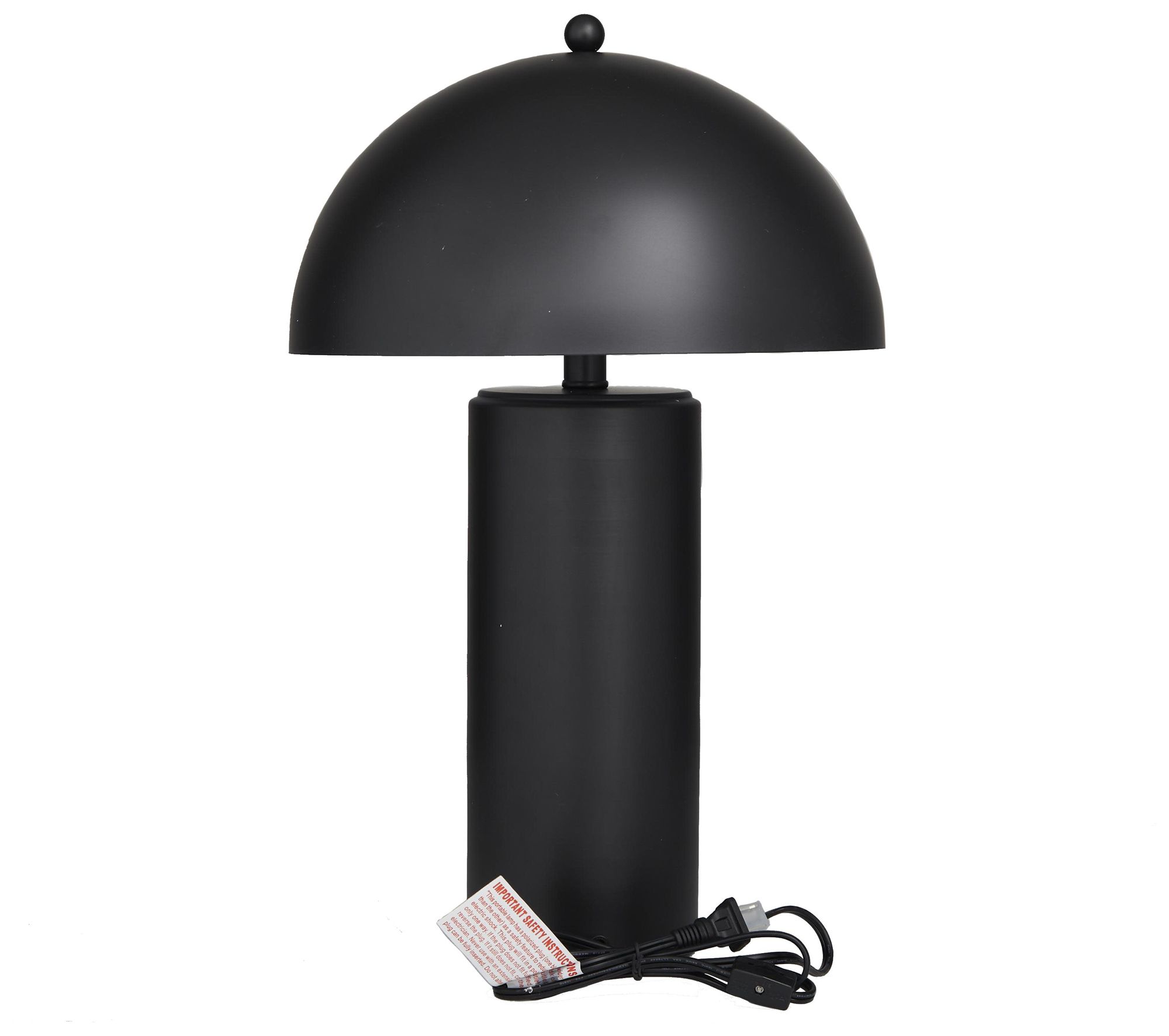 Image 5 Black Metal Contemporary Accent Lamp, 14" x 14" x 22" more views