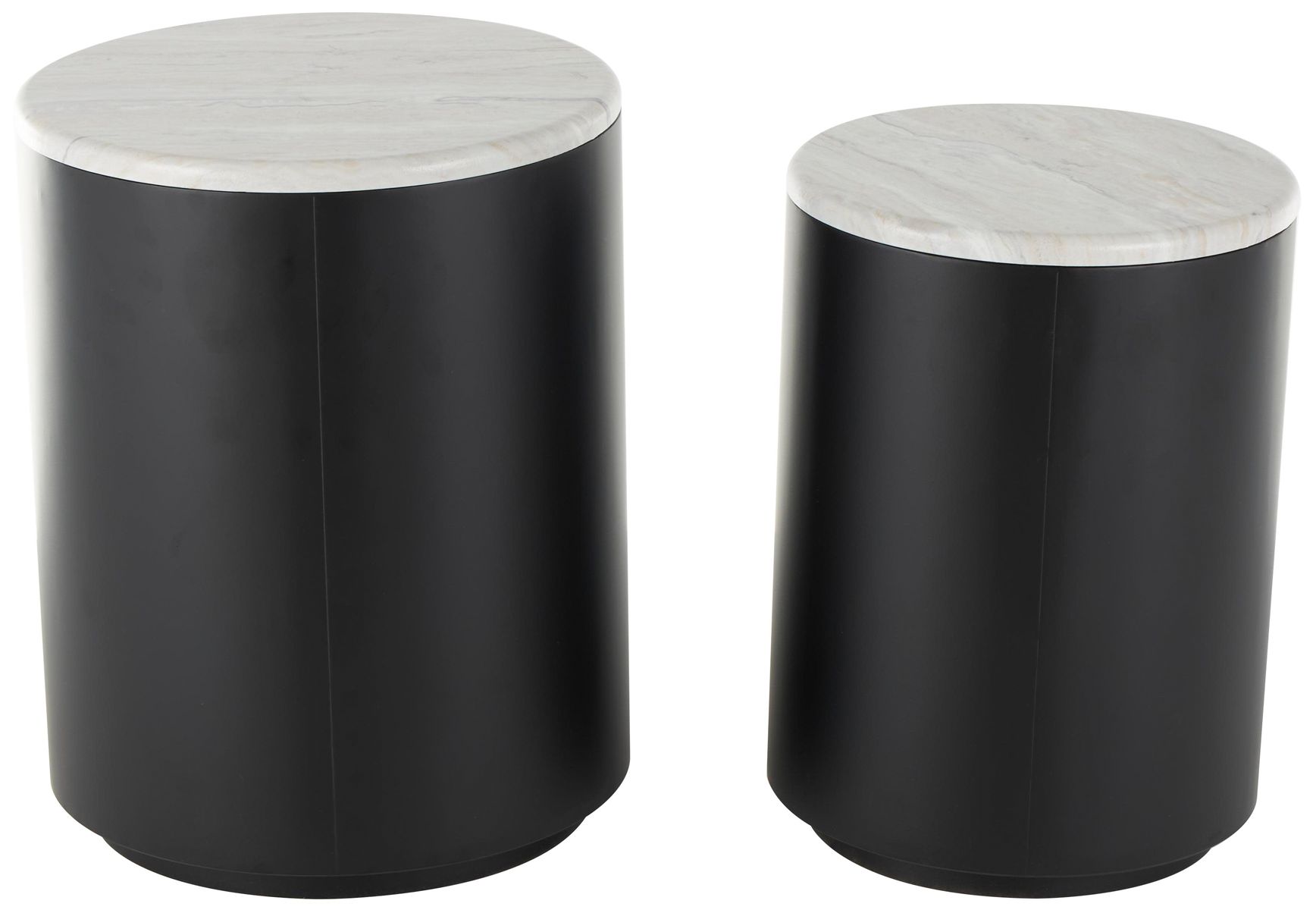 Image 5 Black Metal Contemporary Accent Table, S/2 19", 18"H more views