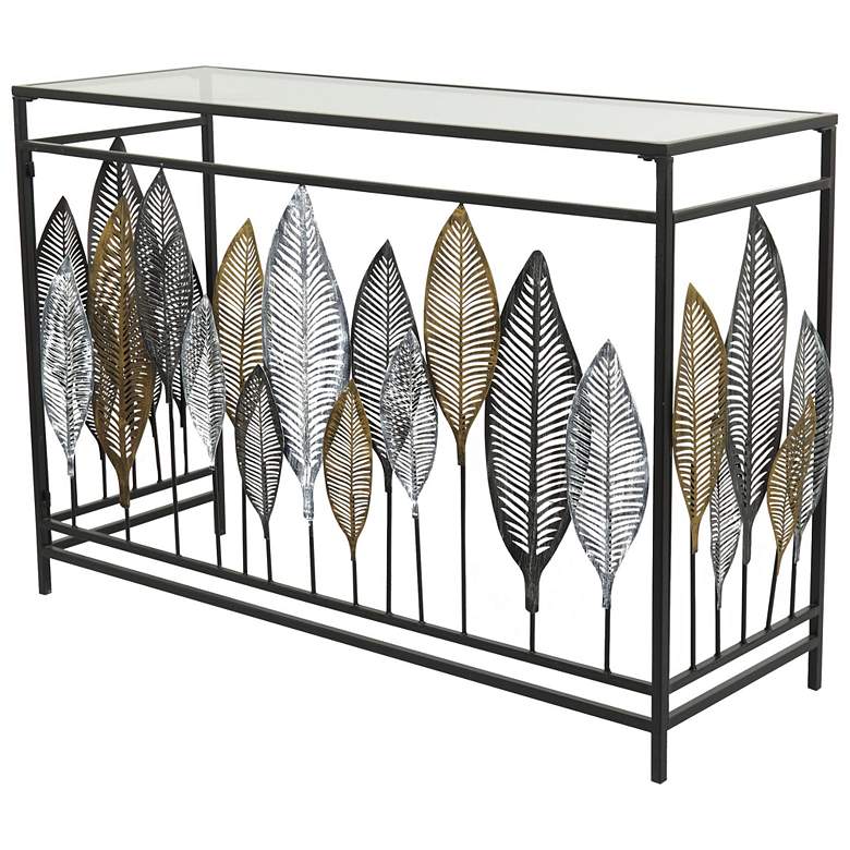 Image 1 Black Metal Contemporary Console Table, 44" x 16" x 30"