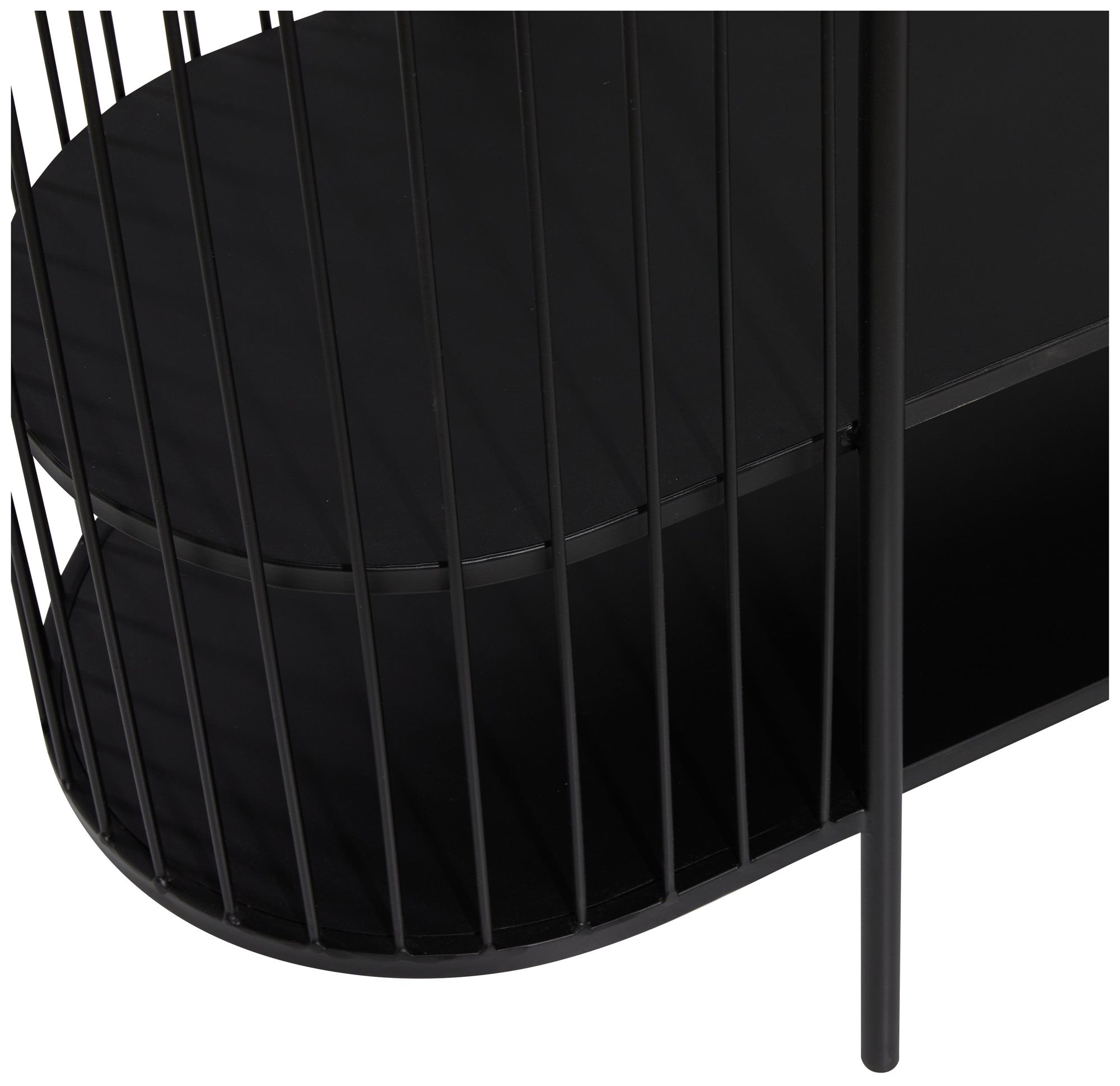 Image 4 Black Metal Contemporary Console Table, 48" x 14" x 34" more views