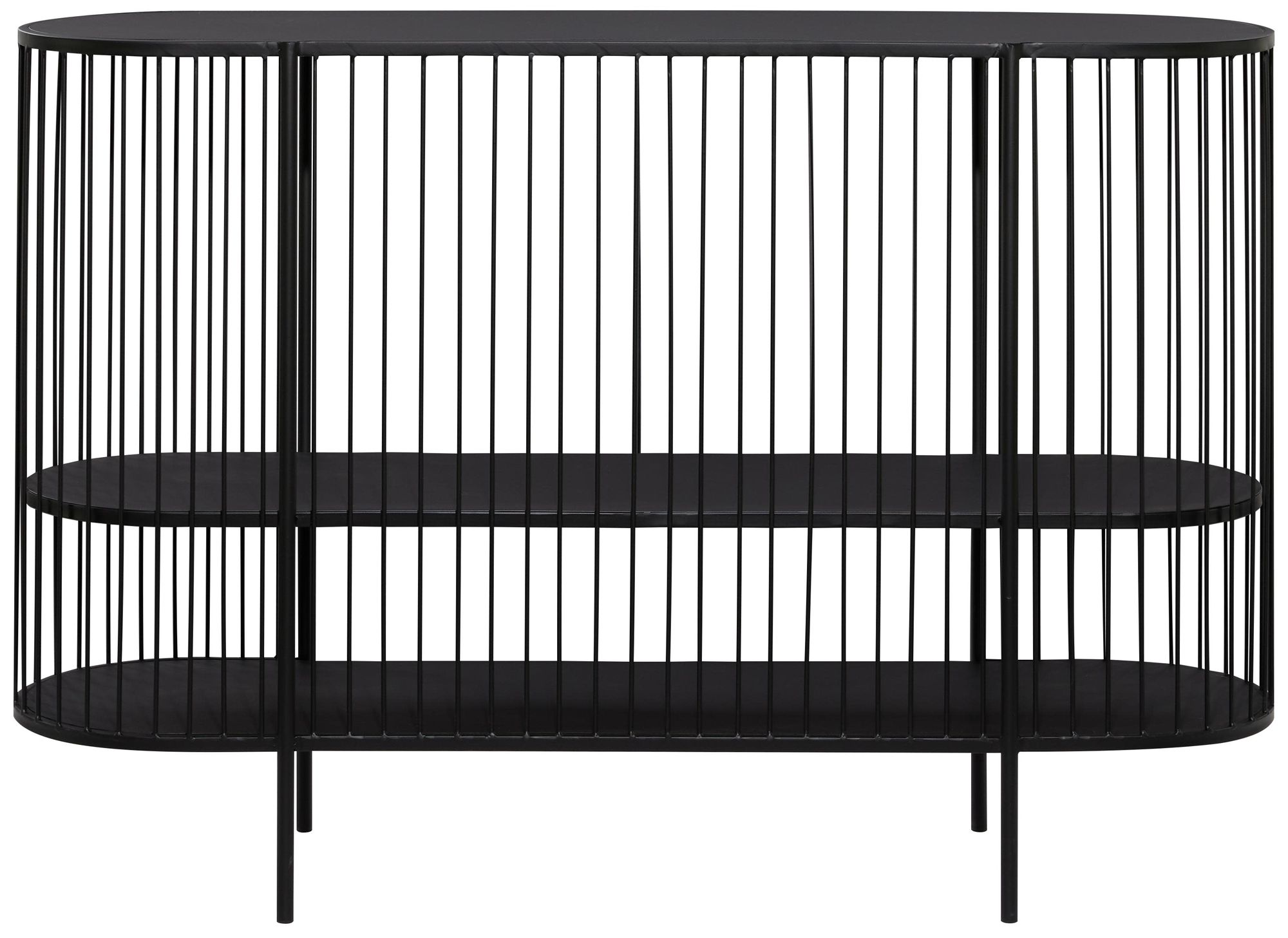 Image 5 Black Metal Contemporary Console Table, 48" x 14" x 34" more views