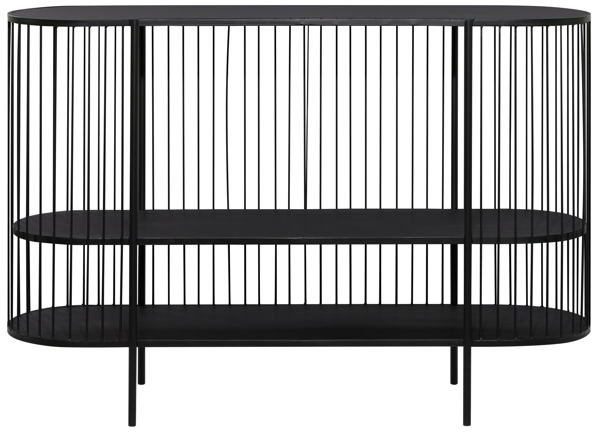 Image 6 Black Metal Contemporary Console Table, 48" x 14" x 34" more views