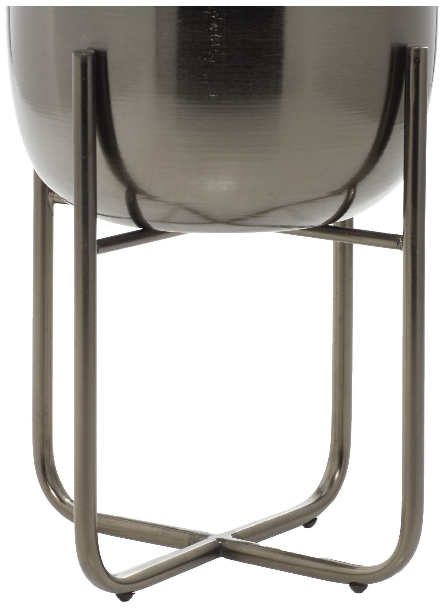 Image 4 Black Metal Contemporary Planter, S/2 16", 13"H more views