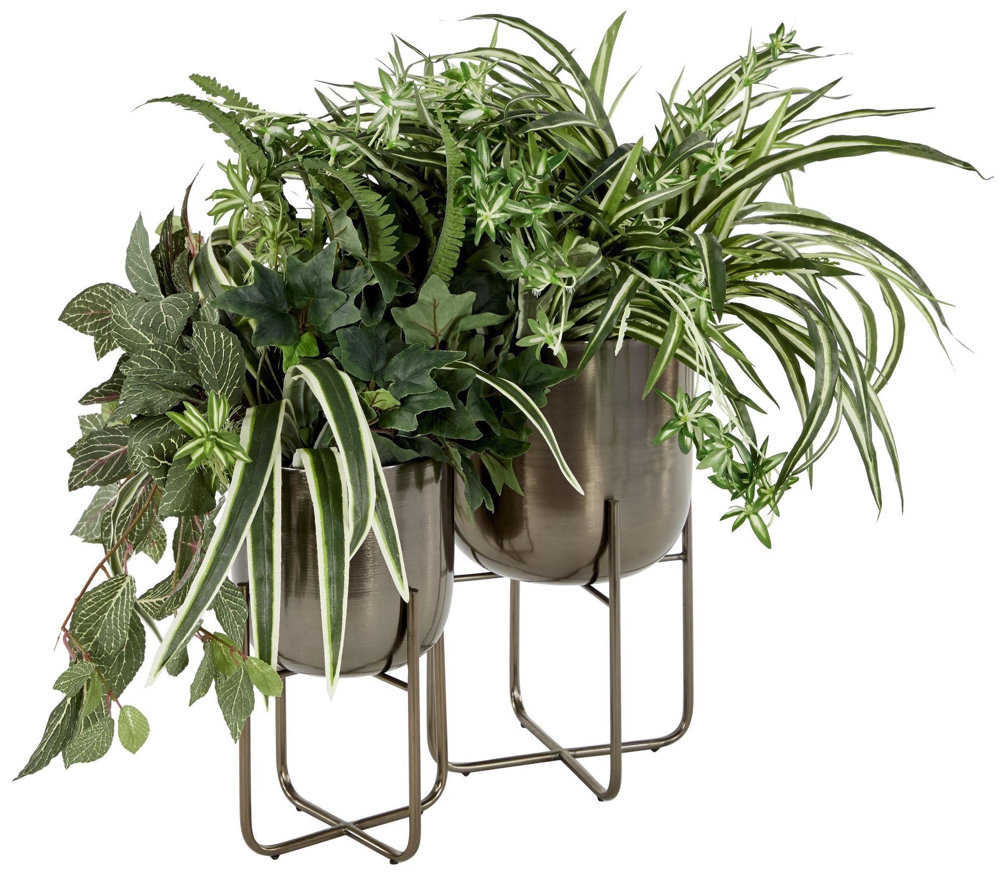 Image 5 Black Metal Contemporary Planter, S/2 16", 13"H more views