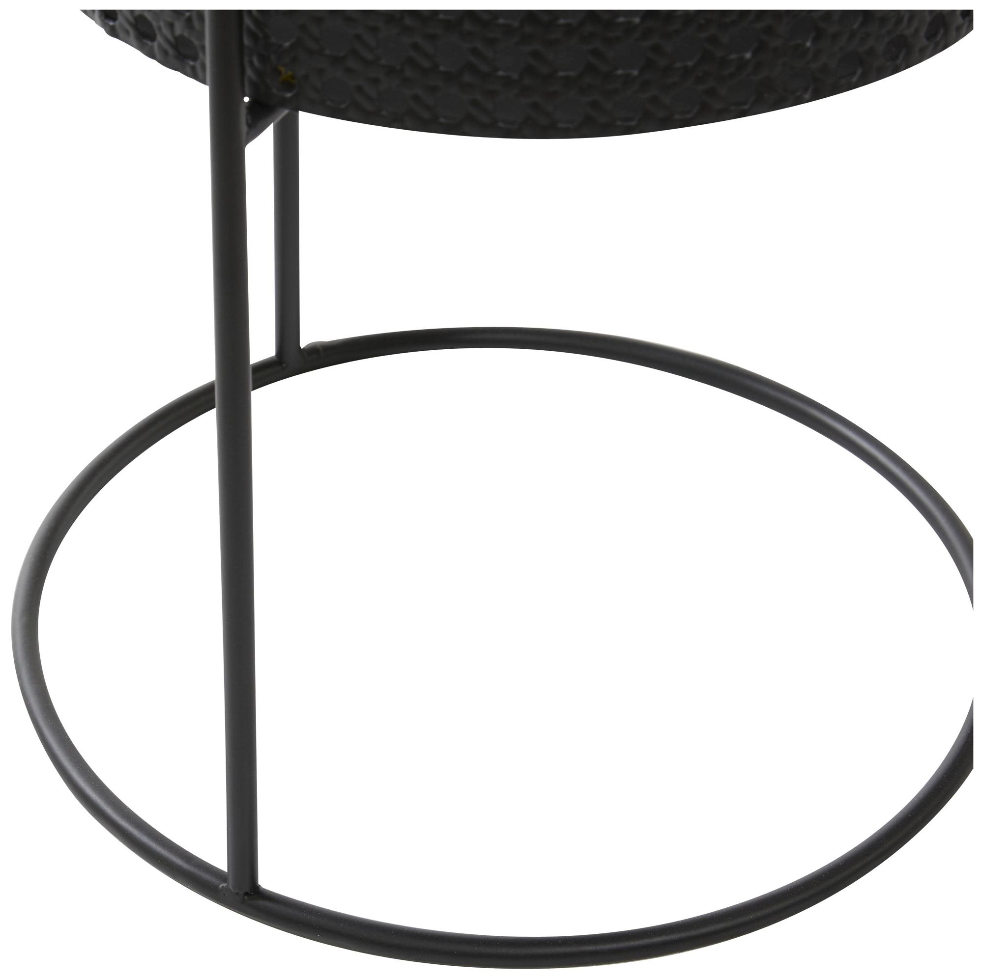 Image 3 Black Metal Contemporary Planter, S/3 23", 19", 15"H more views