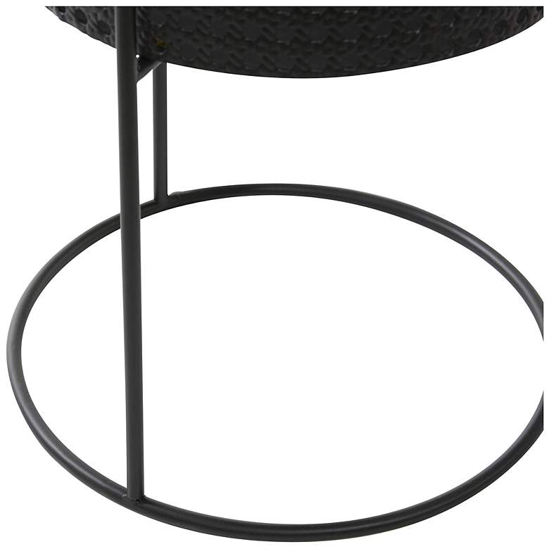 Image 3 Black Metal Contemporary Planter, S/3 23", 19", 15"H more views