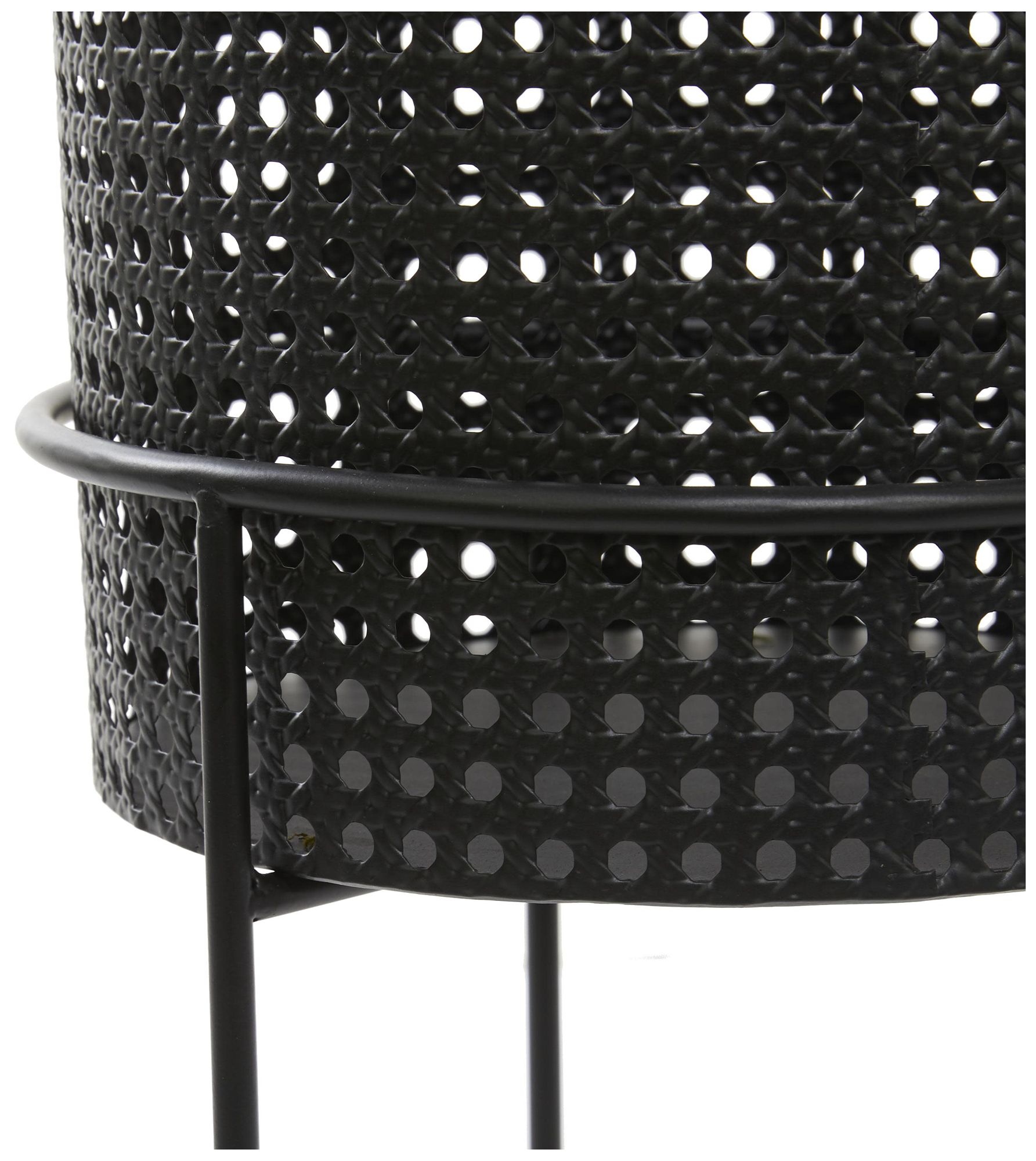 Image 4 Black Metal Contemporary Planter, S/3 23", 19", 15"H more views